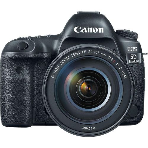 Amazon Renewed Canon EOS 5D Mark IV DSLR Camera with 24-105mm f/4L II Lens (1483C010) + 64GB Memory Card + Case + Corel Photo Software + LPE6 Battery + External Charger + Card Reader + HDMI Cable