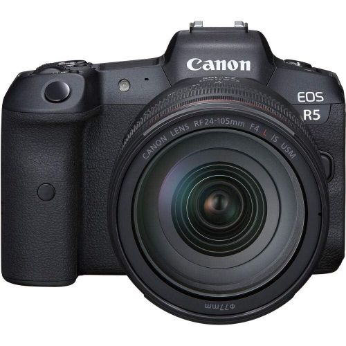  Amazon Renewed Canon EOS R5 Mirrorless Digital Camera with 24-105mm f/4L Lens (4147C013) + 64GB Memory Card + Case + Corel Photo Software + 2 x LPE6 Battery + External Charger + Card Reader + Lig