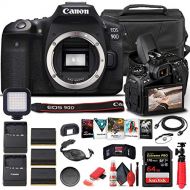 Amazon Renewed Canon EOS 90D DSLR Camera (Body Only) (3616C002) + 64GB Memory Card + Case + Corel Photo Software + 2 x LPE6 Battery + External Charger + Card Reader + LED Light + HDMI Cable + Mor