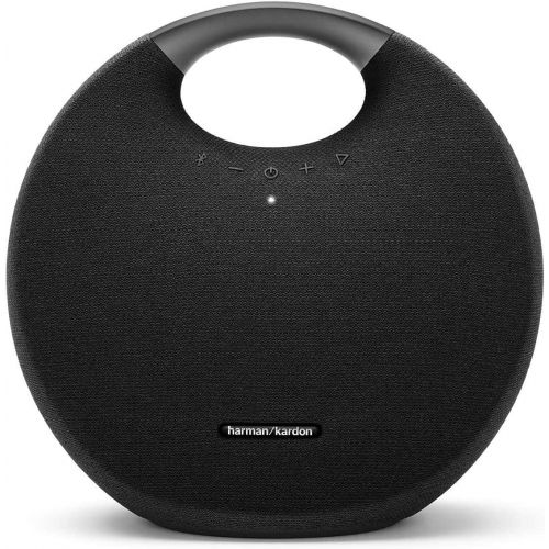  Amazon Renewed Harman Kardon Onyx Studio 6 Wireless Bluetooth Speaker - IPX7 Waterproof Extra Bass Sound System with Rechargeable Battery and Built-in Microphone - Black (Renewed)