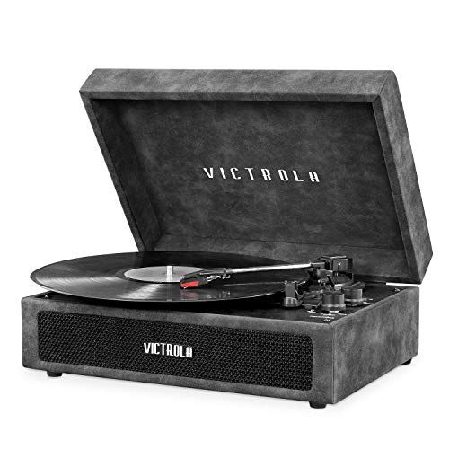  Amazon Renewed Victrola Vintage Bluetooth Portable Suitcase Record Player (Renewed)