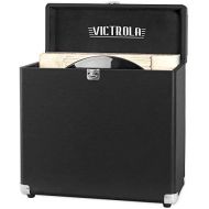 Amazon Renewed Victrola Vintage Vinyl Record Storage Carrying Case for 30+ Records, Black (Renewed)