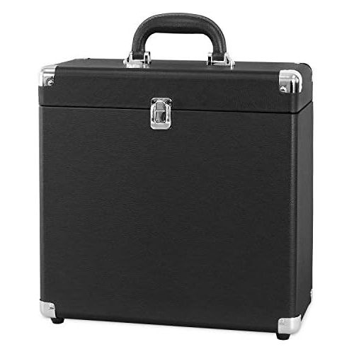  Amazon Renewed Victrola Vintage Vinyl Record Storage Carrying Case for 30+ Records, Black (Renewed)