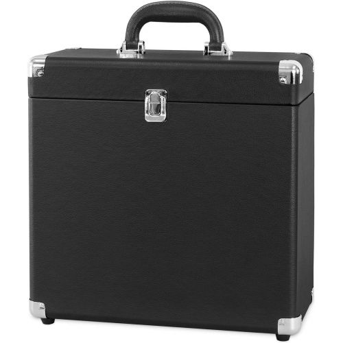  Amazon Renewed Victrola Vintage Vinyl Record Storage Carrying Case for 30+ Records, Black (Renewed)