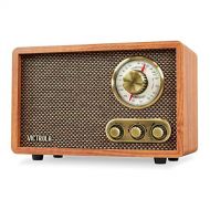 Amazon Renewed Victrola Retro Wood Bluetooth FM/AM Radio with Rotary Dial, Walnut (Renewed)