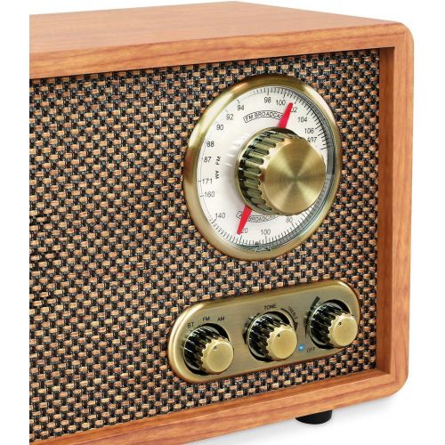  Amazon Renewed Victrola Retro Wood Bluetooth FM/AM Radio with Rotary Dial, Walnut (Renewed)