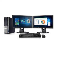 Amazon Renewed Dell Optiplex 7010 Desktop Computer Intel Core i5 3.2GHz, 16GB DDR3, New 120GB SSD, Windows 10 Pro 64 Bit, WiFi, DVDRW + 2 New Dell Full HD 22 inch LED Monitor (Renewed)