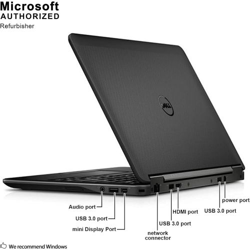  Amazon Renewed Dell Latitude E7240 Business Laptop, 12.5? HD Display, Intel Core i7 4600U, 8GB DDR3L RAM, 256GB SSD, Windows 10 Professional (Renewed)