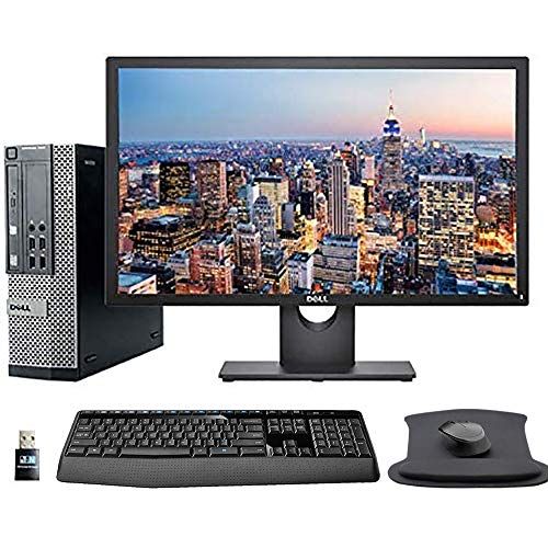  Amazon Renewed Dell Optiplex 7010 PC with 24 FHD Dell Monitor, Wireless Keyboard, WiFi, Intel i5, 8GB Memory, 240GB SSD Storage, Windows 10 (Renewed)