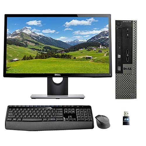  Amazon Renewed Dell Optiplex 780 USFF with Intel 3GHz, 8GB, 250GB SSD, 24 Monitor, Wireless Keyboard and Mouse, WiFi, Win 10 Pro (Renewed)