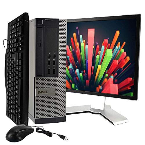  Amazon Renewed Dell Optiplex SFF Computer PC (Intel Core i5 Processor, 17 Inch LCD Monitor (Brands May Vary) 4GB Ram, Fast 128GB New SSD, 500GB HDD, WiFi, BT 4.0, DVD RW) Windows 10 (Renewed)