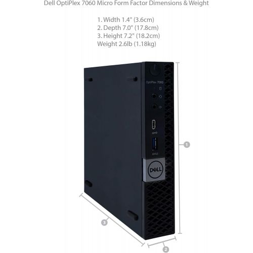  Amazon Renewed Dell Optiplex 7060 MFF Desktop 8th Gen Intel Core i5 8500T 2.10GHz (Up to 3.5GHz), 8GB DDR4 2666MHz Memory, 256GB Solid State Drive, Intel UHD Graphics 630, Windows 10 Pro (64 bi