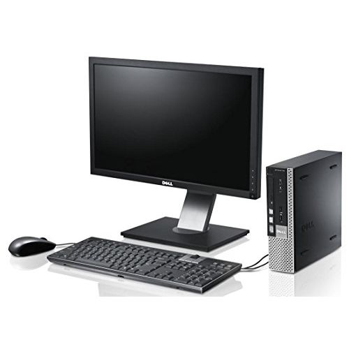  Amazon Renewed Dell Optiplex Ultra Small USFF Desktop Computer PC (Intel Core i5, 4 GB Ram, 128 GB SSD, WiFi, DVD RW) 17in Dell Monitor Windows 10 (Renewed)