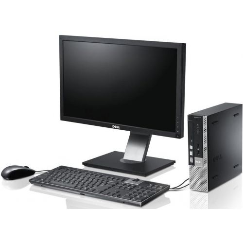  Amazon Renewed Dell Optiplex Ultra Small USFF Desktop Computer PC (Intel Core i5, 4 GB Ram, 128 GB SSD, WiFi, DVD RW) 17in Dell Monitor Windows 10 (Renewed)