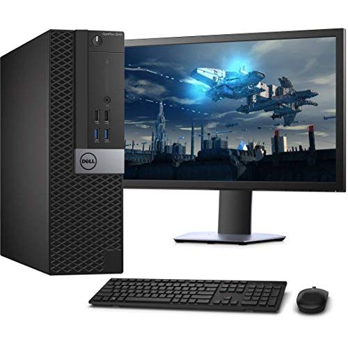  Amazon Renewed Dell OptiPlex Small Form Desktop Computer, Intel Core i5 6500, 3.2GHz, 16GB Ram, 512GB M.2 SSD,Wireless Keyboard & Mouse, WiFi Bluetooth, HDMI, Dell New 19 LCD Monitor, Win 10 Pro