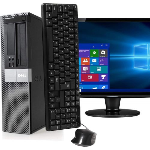  Amazon Renewed Dell Optiplex 980 Desktop PC Bundle With WiFi Adapter Intel Core i5 3.1GHz, 4GB RAM, 160GB Hard Drive, DVD, Windows 10 Pro, USB WiFi Adapter, 17 Inch LCD, Keyboard, Mouse (Renewe