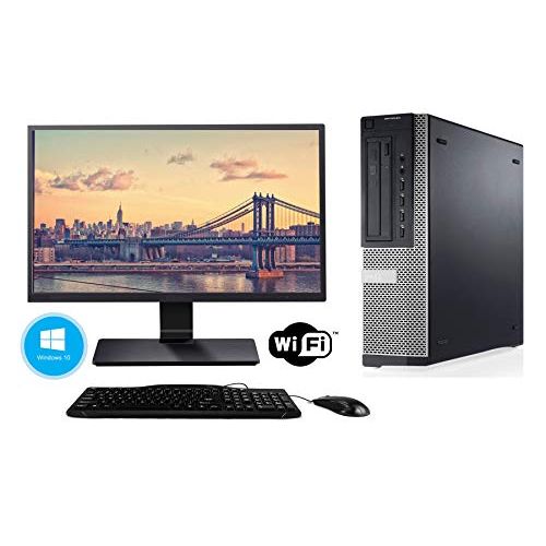  Amazon Renewed Dell Optiplex 7010 Desktop Intel Core i5 3470 8GB DDR3 RAM, 128GB SSD Windows 10 Professional WiFi Ready 24 Inch LED Monitor (Renewed)