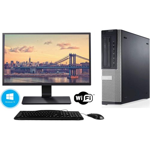  Amazon Renewed Dell Optiplex 7010 Desktop Intel Core i5 3470 8GB DDR3 RAM, 128GB SSD Windows 10 Professional WiFi Ready 24 Inch LED Monitor (Renewed)