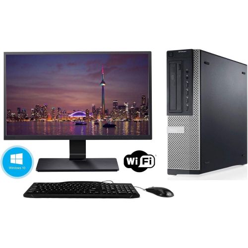  Amazon Renewed Dell Optiplex 7010 Desktop Intel Core i5 3470 8GB DDR3 RAM, 128GB SSD Windows 10 Professional WiFi Ready 24 Inch LED Monitor (Renewed)