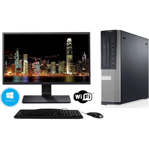  Amazon Renewed Dell Optiplex 7010 Desktop Intel Core i5 3470 8GB DDR3 RAM, 128GB SSD Windows 10 Professional WiFi Ready 24 Inch LED Monitor (Renewed)