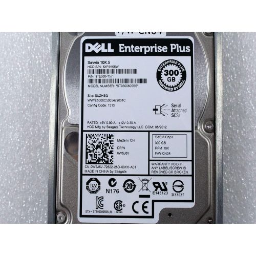  Amazon Renewed Dell EqualLogic 300GB 10K 6Gb/s 2.5 SAS HD 9TE066 157 ST9300605SS 6PC6J W6J6V (Renewed)