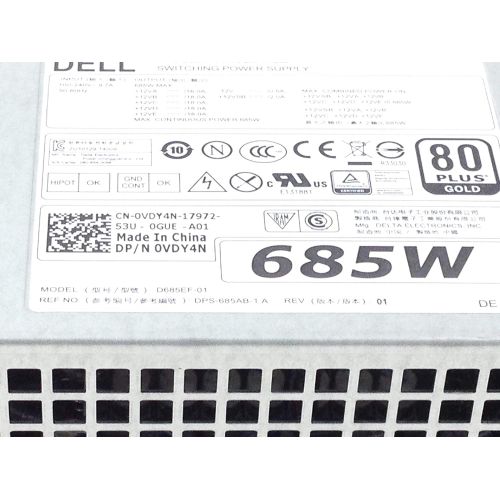  Amazon Renewed DELL 685W Power Supply for Precision T7810 Workstation PN: W4DTF K8CDY CYP9P KTMT8 VDY4N (Renewed)