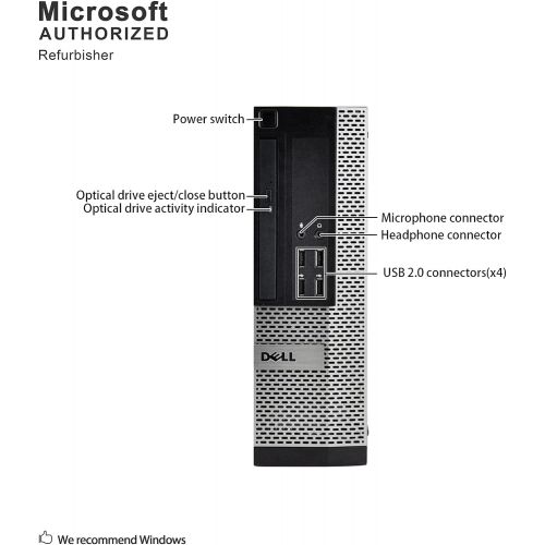  Amazon Renewed Dell Optiplex 990 Business Small Form Factor SFF Desktop Computer, Intel Quad Core i5 2400 3.1Ghz CPU, 8GB RAM, 500GB HDD, DVD, VGA, DisplayPort, Windows 10 Professional (Renewed)