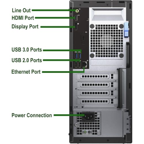  Amazon Renewed Dell OptiPlex Tower Desktop Computer PC, Intel Core i5 6500, 3.2GHz Processor, 16GB Ram, 256GB M.2 SSD + 2TB HDD, WiFi & Bluetooth, FHD 24 inch Monitor, Wireless Keyboard Mouse, Wi