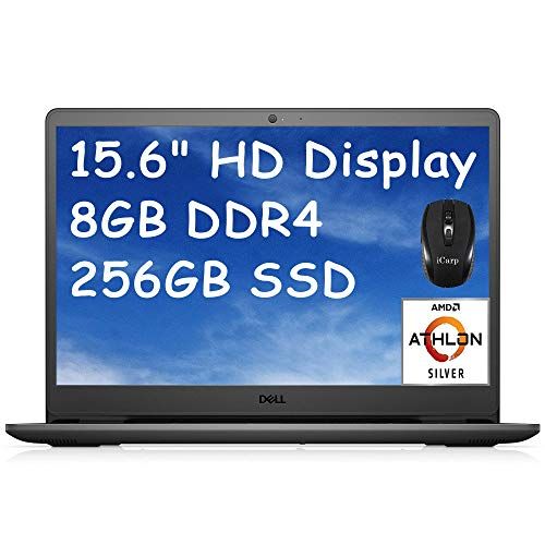  Amazon Renewed 2021 Flagship Dell Inspiron 15 3000 Laptop Computer 15.6 HD Anti Glare Display AMD Athlon Silver 3050U (Beats i5 7200U) 8GB DDR4 256GB SSD Webcam WiFi MaxxAudio HDMI Win 10 (Renewe