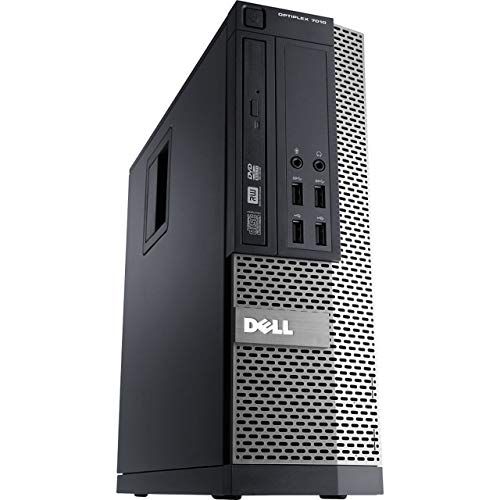  Amazon Renewed Dell Optiplex 7010 Small Form Desktop, Intel Quad Core i7 3770 3.4Ghz, 8GB RAM, 128GB SSD Hard Drive, DVD RW, Windows 10 (Renewed)