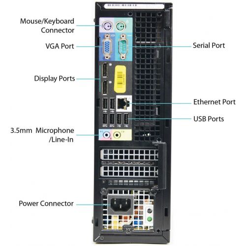  Amazon Renewed Dell Optiplex 7010 Small Form Desktop, Intel Quad Core i7 3770 3.4Ghz, 8GB RAM, 128GB SSD Hard Drive, DVD RW, Windows 10 (Renewed)