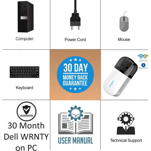  Amazon Renewed Dell Optiplex 7040 Mini Tower Desktop PC, Intel Quad Core i7 6700 4.0 GHz, 8GB RAM, 256GB NVMe SSD, HD Graphics 530 4K, DisplayPort, HDMI, AC Wi Fi, Bluetooth Windows 10 Pro (Ren