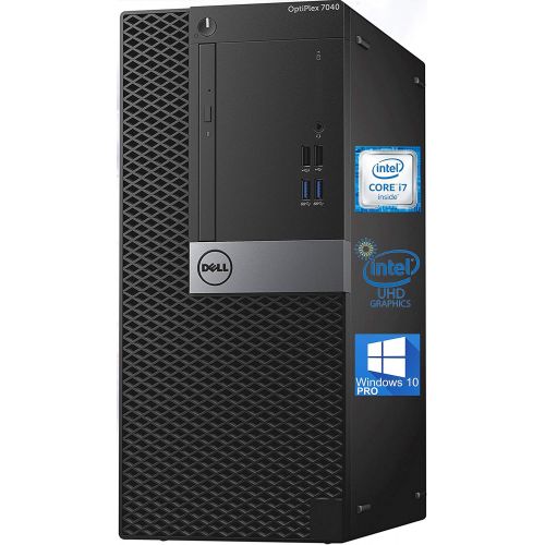  Amazon Renewed Dell Optiplex 7040 Mini Tower Desktop PC, Intel Quad Core i7 6700 4.0 GHz, 8GB RAM, 256GB NVMe SSD, HD Graphics 530 4K, DisplayPort, HDMI, AC Wi Fi, Bluetooth Windows 10 Pro (Ren