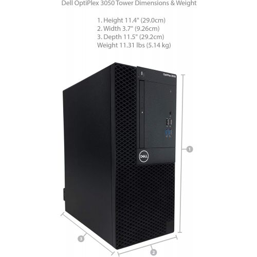  Amazon Renewed Dell Optiplex 3050 Tower Desktop 7th Gen Intel Core i5 7500 Processor, 8GB DDR4 Ram, 512GB SSD 1TB Hard Drive, DVDRW, Windows 10 Pro (Renewed)