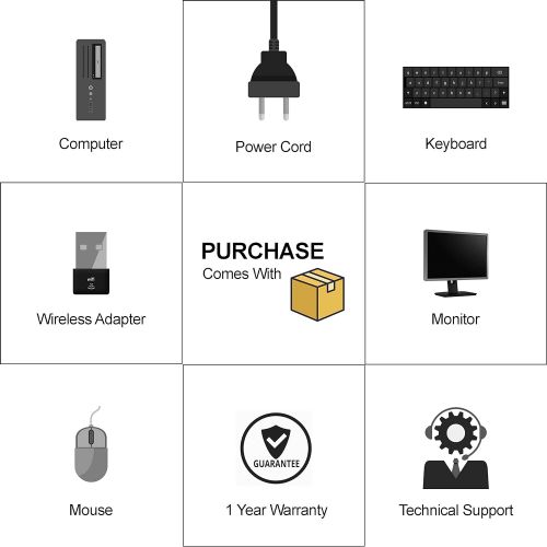  Amazon Renewed Dell Optiplex 7010, Intel Quad Core i5 3.2 GHz, 16 GB Ram, 2 TB HDD, 22 LCD, DVD, WiFi, Keyboard, Windows 10 in oeProin (Renewed)