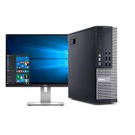 Amazon Renewed Dell Optiplex 9020 Small Form Factor Desktop PC, Intel Core i5 4570, 16GB Ram, 2TB SATA Drive + 512GB SSD WiFi, DVD RW, 24 LCD, Windows 10 Pro (Renewed)