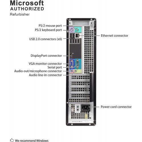  Amazon Renewed Dell Optiplex 990 DT Business Computer,Intel Core i5 2400 Upto 3.4G,16G DDR3,2T,DVD,WiFi,VGA,DP,Win 10 Pro 64 bit Multi Language Support English/Spanish/French(CI5)(Renewed)