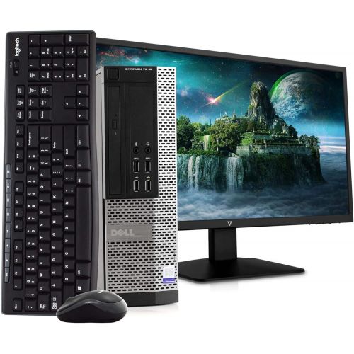  Amazon Renewed Dell Optiplex 7020 Desktop Computer PC, Intel Quad Core i5, 500GB HDD Storage, 8GB DDR3 RAM, Windows 10 Pro, DVD, WiFi, New 24in Monitor, Wireless Keyboard and Mouse (Renewed)