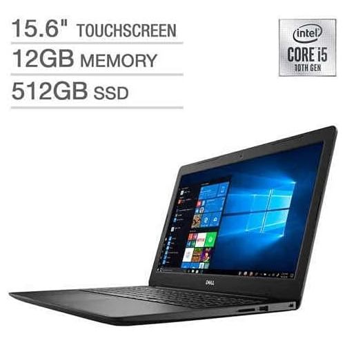  Amazon Renewed Dell Inspiron 15 i3593 5544BLK PUS 15.6 FHD LED Backlit Touchscreen Laptop, Intel Quad Core i5 1035G1 up to 3.6GHz, 12GB DDR4, 512GB NVMe SSD, WiFi Windows 10, Black (Renewed)