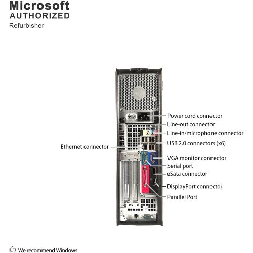  Amazon Renewed DELL Optiplex Desktop with 22in LCD Monitor (Core 2 Duo 3.0Ghz, 8GB RAM, 1TB HDD, Windows 10), Black (Renewed)