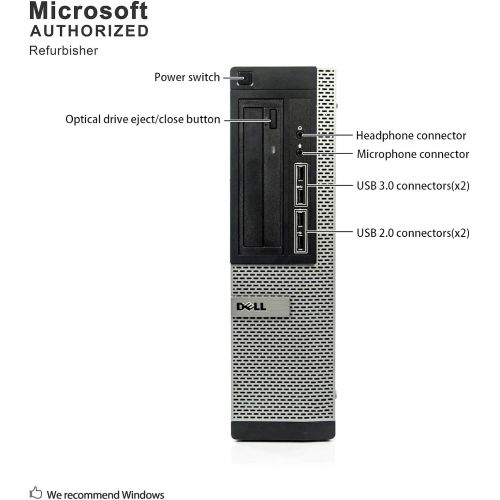  Amazon Renewed Dell Optiplex 7010 Compatible Wireless Desktop Computer PC Intel Quad Core i5 3.4 GHz, 16 gb Ram, 2 TB HDD, DVDRW Drive, WiFi, Windows 10 Professional Pro (Renewed)