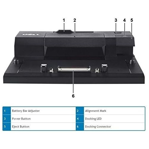  Amazon Renewed Dell PR03X E Port Replicator with USB 3.0 and 130W Power Adapter (Renewed)