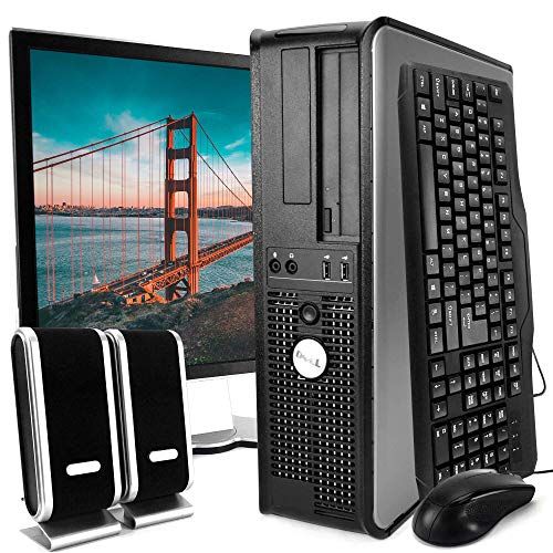  Amazon Renewed DELL Desktop Computer Package with WiFi, Dual Core 2.0GHz, 80GB, 2GB, Windows 10 Professional, DELL 17in Monitor (Renewed)]