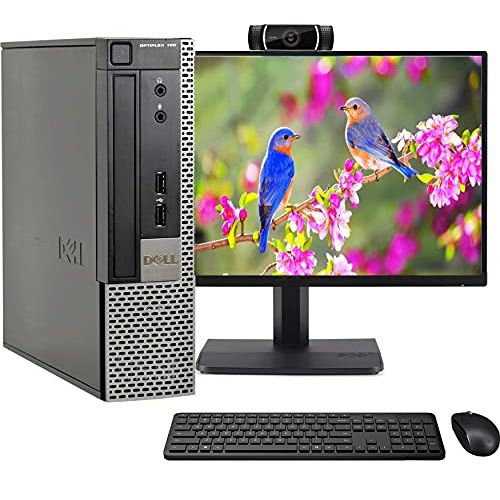  Amazon Renewed Dell OptiPlex 790 USFF Computer Desktop PC, Intel Core i5 2.5GHz Processor, 8GB Ram, 250GB Hard Drive, WiFi Bluetooth, 1080p Webcam, Wireless Keyboard & Mouse, 24 Inch Monitor, Win