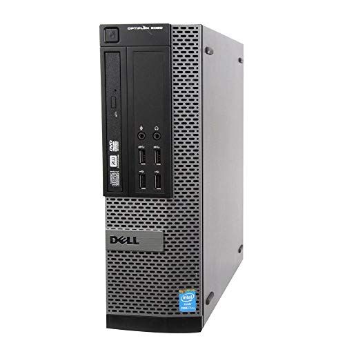  Amazon Renewed Dell Optiplex 9020 Small Form Desktop, Quad Core i7 4770 3.4Ghz, 8GB DDR3 RAM, 256GB SSD Hard Drive, DVD RW, Windows 10 (Renewed)