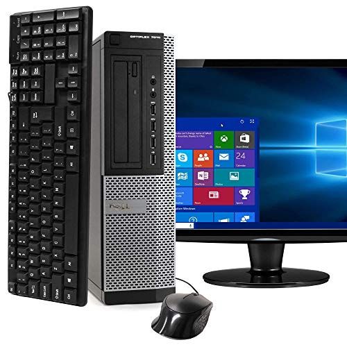  Amazon Renewed Dell Desktop Computer Package Compatible with Dell Optiplex 7010 Intel Quad Core i5 3.2GHz, 8GB Ram, 500GB HDD, 19 inch LCD, DVD, WiFi, Keyboard, Mouse, Windows 10 Pro (Renewed)