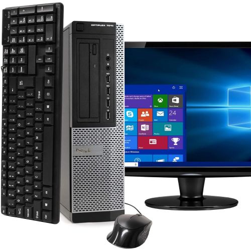  Amazon Renewed Dell Desktop Computer Package Compatible with Dell Optiplex 7010 Intel Quad Core i5 3.2GHz, 8GB Ram, 500GB HDD, 19 inch LCD, DVD, WiFi, Keyboard, Mouse, Windows 10 Pro (Renewed)