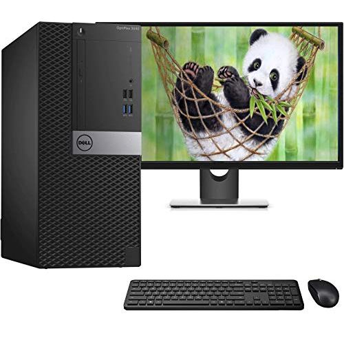  Amazon Renewed Dell OptiPlex Tower Desktop Computer PC, Intel Core i5 6500, 3.2GHz Processor, 16GB Ram, 256GB M.2 SSD, WiFi & Bluetooth, FHD 19 inch Monitor, Wireless Keyboard and Mouse, Windows