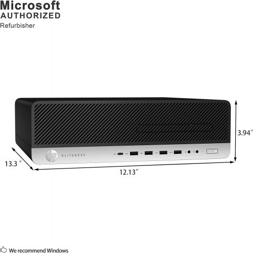  Amazon Renewed HP EliteDesk 800 G3 Small Form Factor PC, Intel Core Quad i5 6500 up to 3.6 GHz, 16GB DDR4, 2TB+256GB SSD, WiFi, DP, Win 10 Pro 64 Multi Language Support English/Spanish/French(Ren