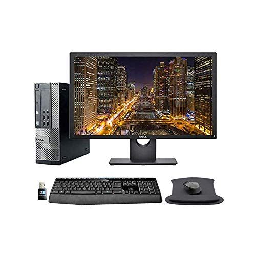  Amazon Renewed Dell Optiplex 3010 PC with 24 inch FHD Dell Monitor, Wireless Keyboard and Mouse, Gel Mousepad, WiFi, Intel i5, 8GB Memory, 240GB SSD Storage, Windows 10 (Renewed)